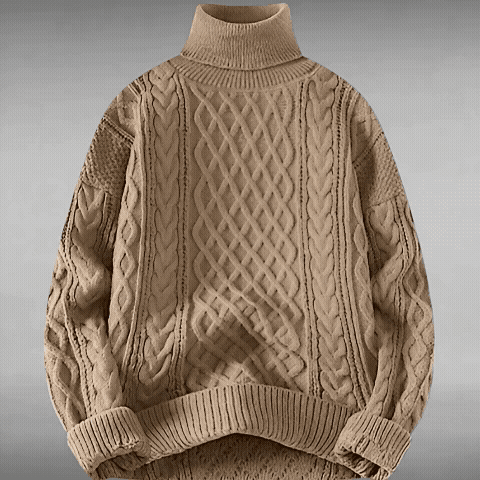 Asger™ | Vintage Twisted Turtleneck Sweater