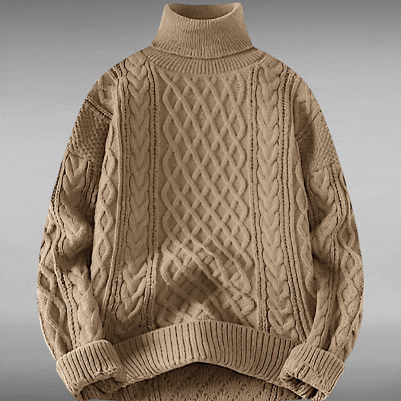 Asger™ | Vintage Twisted Turtleneck Sweater