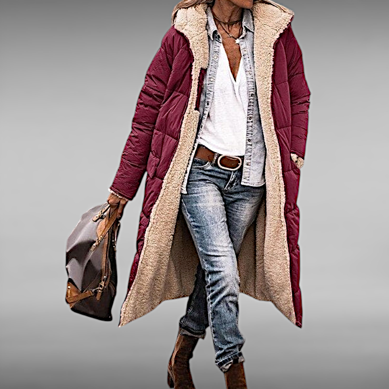 Celine™ | Lange omkeerbare winterjas