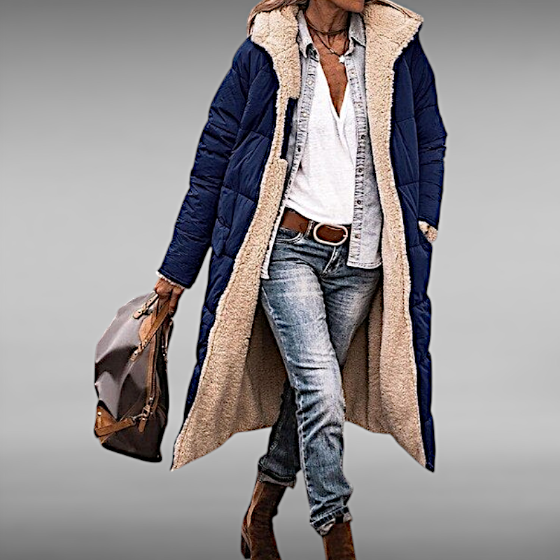 Celine™ | Lange omkeerbare winterjas