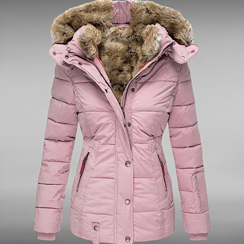 Maria™ | Warme winterjas met bontvoering