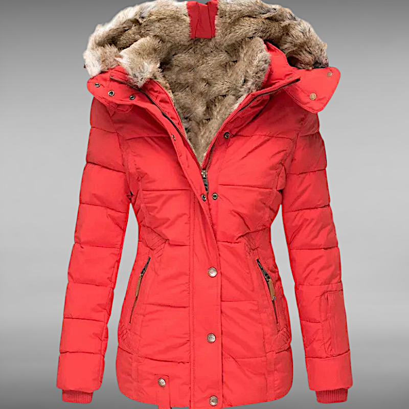 Maria™ | Warme winterjas met bontvoering
