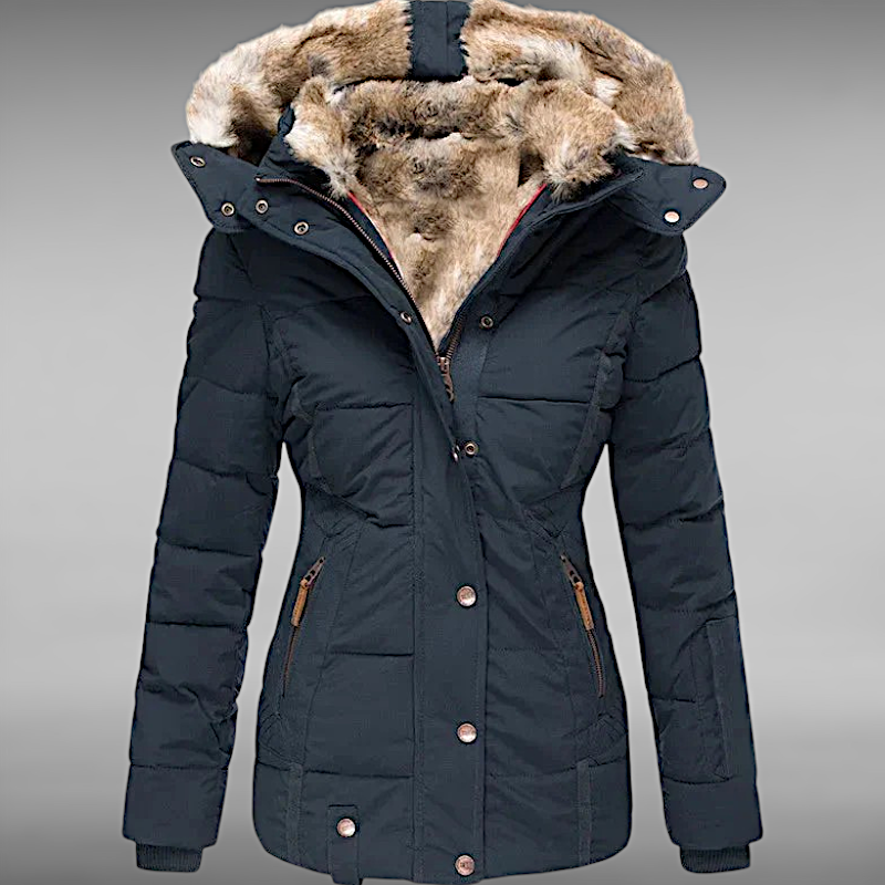 Maria™ | Warme winterjas met bontvoering