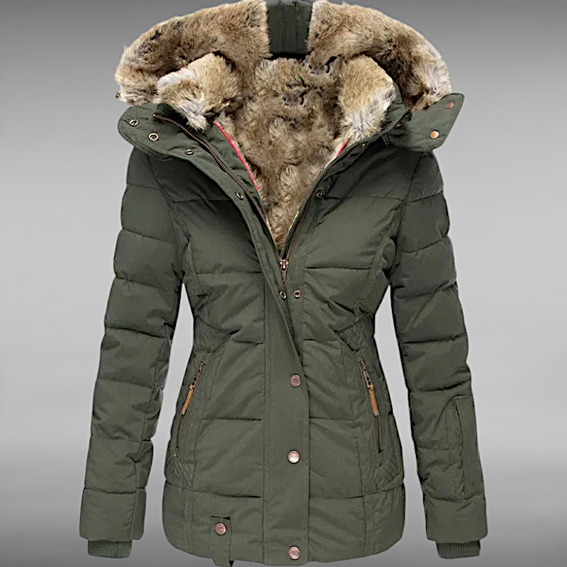 Maria™ | Warme winterjas met bontvoering