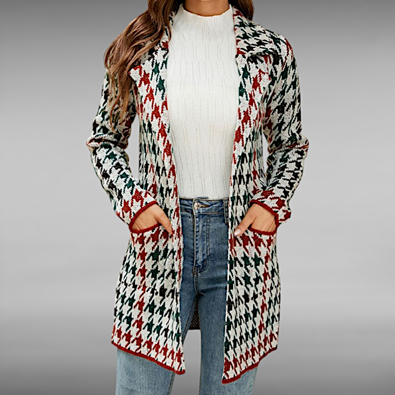 Sofie™ | Casual geometrische gebreide jas
