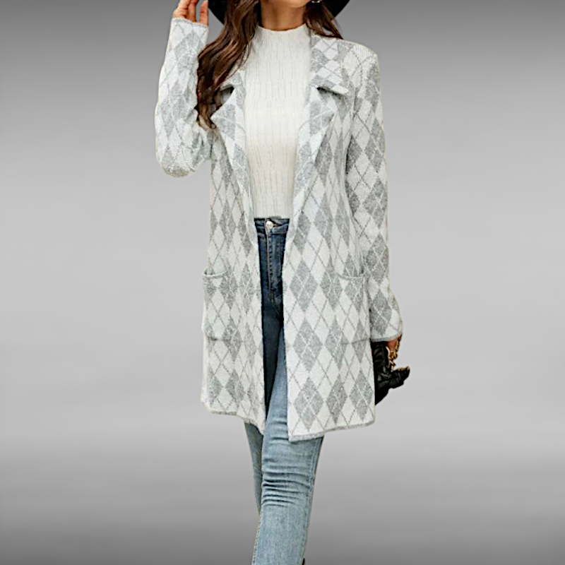 Sofie™ | Casual geometrische gebreide jas