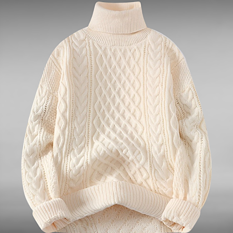 Asger™ | Vintage Twisted Turtleneck Sweater