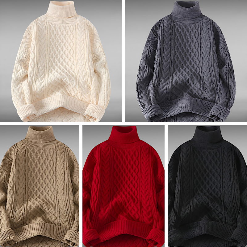 Asger™ | Vintage Twisted Turtleneck Sweater