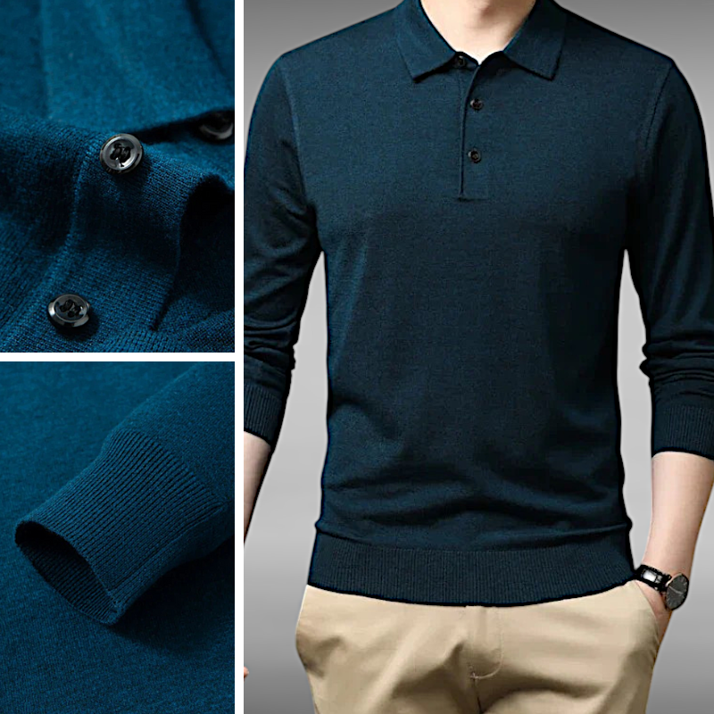 Valdemar™ | Cashmere Long Sleeve Polo