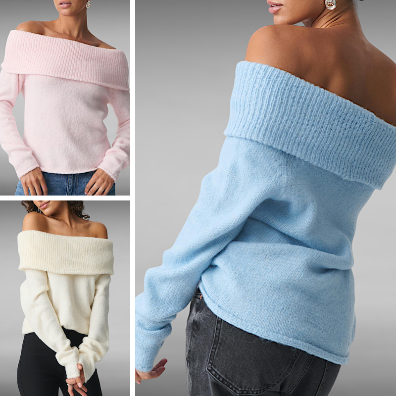 Alberta™ | Elegant Off-Shoulder Sweater