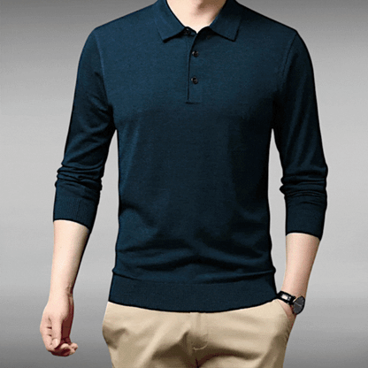 Valdemar™ | Cashmere Long Sleeve Polo 