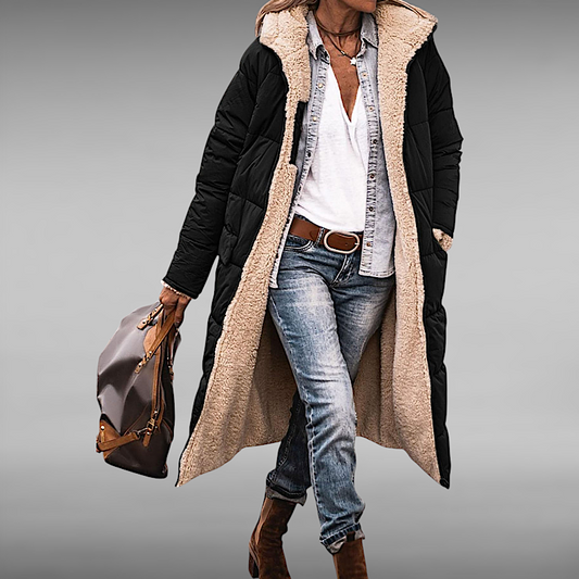 Celine™ | Lange omkeerbare winterjas