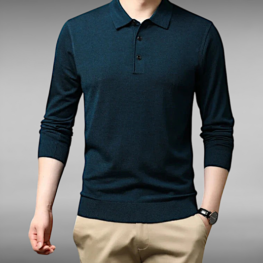 Valdemar™ | Cashmere Long Sleeve Polo 